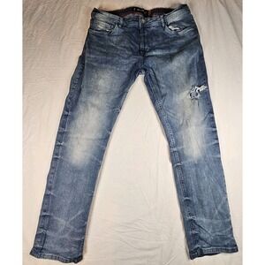 Raw X Mens Slim Distressed Blue Jeans Size 40x32 Denim Pants Urban Streetwear
